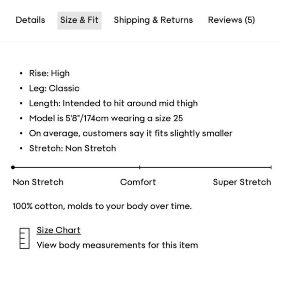 Aritzia Denim Forum The Yoko Hi-rise Mid-thigh Denim Short Size 24 - Black - Picture 12 of 12